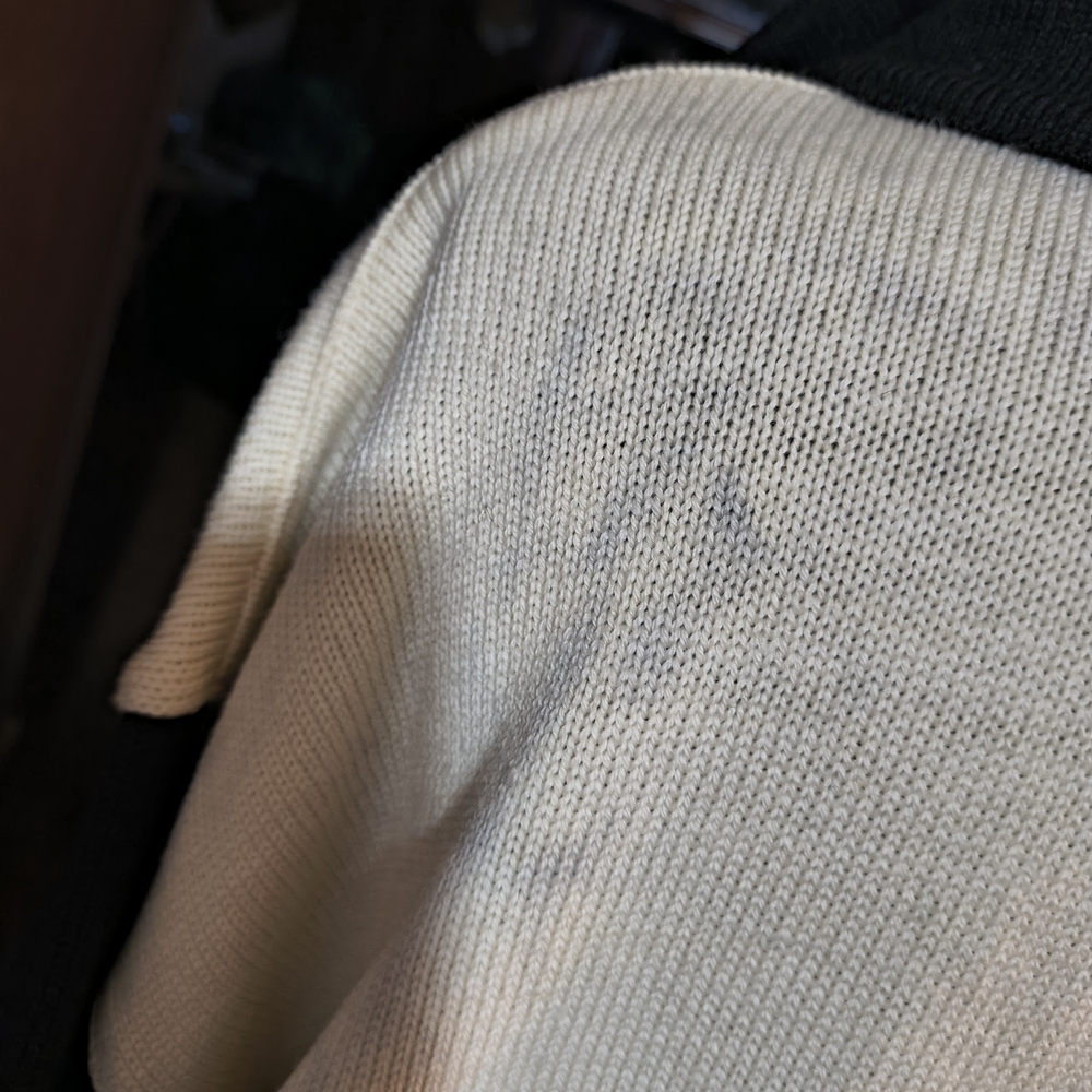 Harley-Davidson Cream and Black Half-Zip Pullover Sweater - Picture 6 of 10
